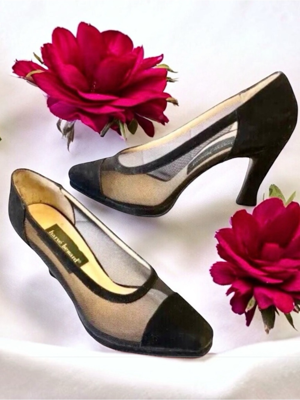 Harve Benard by Benard Holtzman Vintage 80's  Black Suede + SHEER